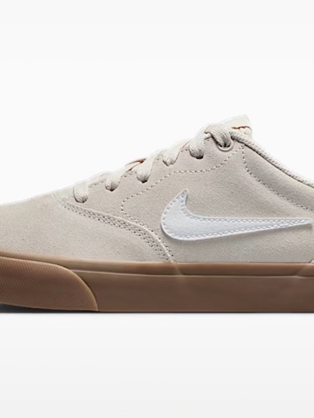 Nike Women's Suede Sneaker in Beige, White and Gum
